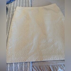Pencil Skirt Sz 16 Beige geometric print Straight